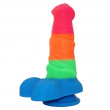 7.5" Rainbow Color Silicone Dildo