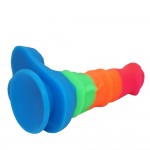 7.5" Rainbow Color Silicone Dildo