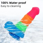 7.5" Rainbow Color Silicone Dildo