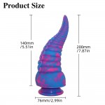 Monster Cock Blue-Purple Monstropus Tentacled Silicone Dildo