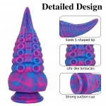Monster Cock Blue-Purple Monstropus Tentacled Silicone Dildo