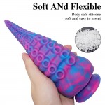 Monster Cock Blue-Purple Monstropus Tentacled Silicone Dildo