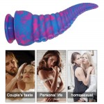 Monster Cock Blue-Purple Monstropus Tentacled Silicone Dildo