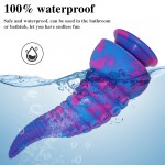 Monster Cock Blue-Purple Monstropus Tentacled Silicone Dildo