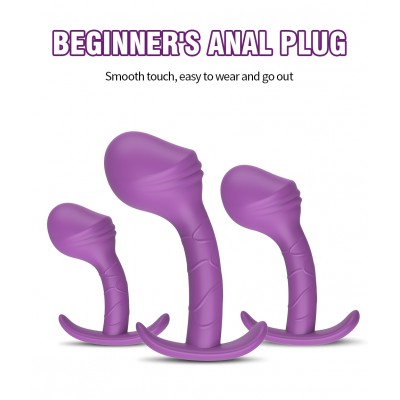 Adam 3 Size Silicone Unisex Prostate/Clitoris Anal Plug
