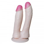 The Double Pinks Wearing  Joy Dildo