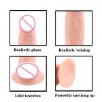 7.08" Mr.Vanilla Pink Mushroom Joy Dildo