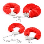 Concept Fluffy Ankle and Hand Cuff Set
