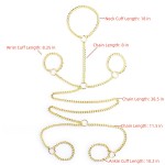 Concept BDSM Detachable Neck, Wrist, Ankle Restraint Metal Cuff Set