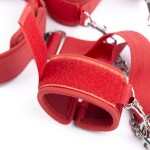 Concept Ballgag to Wrist and Ankle PU Leather Cuff, BDSM Behind Back Restraint Set