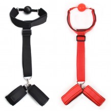 Concept  Scandal Breathable Ball Gag with Cuffs