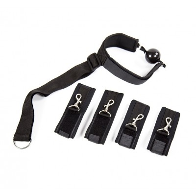 Concept Sinful Ballgag to Wrist and Ankle Cuffs