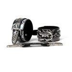 Concept Snake Pattern PU Leather BDSM Cuff Set