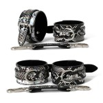 Concept Snake Pattern PU Leather BDSM Cuff Set