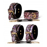 Concept Snake Pattern PU Leather BDSM Cuff Set