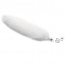 Silver Head Fox-Brush Tail Anal Plug