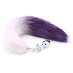 Silver Head Fox-Brush Tail Anal Plug