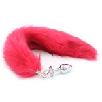 Silver Head Fox-Brush Tail Anal Plug