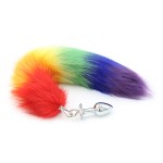 Silver Head Fox-Brush Tail Anal Plug