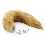 Silver Head Fox-Brush Tail Anal Plug