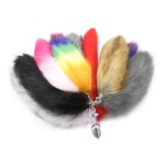 Silver Head Fox-Brush Tail Anal Plug