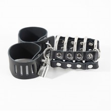 Iron Grip Locking Bondage Cage with Restraint Cuffs