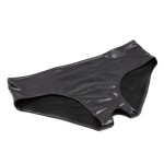 Midnight Tease Open-Crotch Wet Look Panties