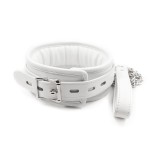 Crimson Surrender Comfort Leather Collar with Leash 