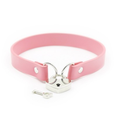 HeartLock Silicone Bondage Collar