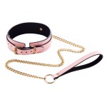 Leather Collar with Leash - Glow-in-the-Dark