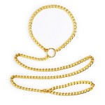 Regalia Chain Bondage Collar with Leash 