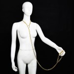 Regalia Chain Bondage Collar with Leash 