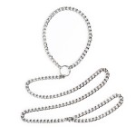Regalia Chain Bondage Collar with Leash 