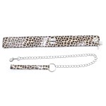 Wild Leopard Print Locking Collar with Leash 