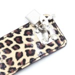 Wild Leopard Print Locking Collar with Leash 