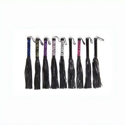 Vibrant Zebra-Handle Lash Flogger