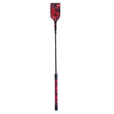 Crimson Lace Riding Crop Flogger
