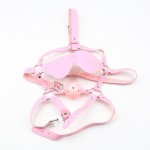 Pink Leather Head Harness Kit