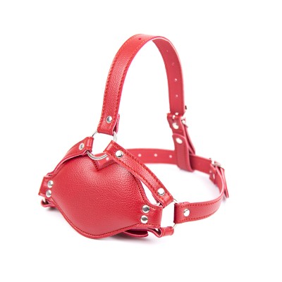 Heart-Lock Gag Harness with Silicone Plug