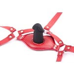 Heart-Lock Gag Harness with Silicone Plug