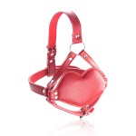 Heart-Lock Gag Harness with Silicone Plug