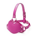 Heart-Lock Gag Harness with Silicone Plug