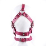 Dual-Strap Leather Gag Harness