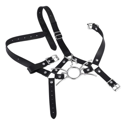 Silver Spider Leather Harness