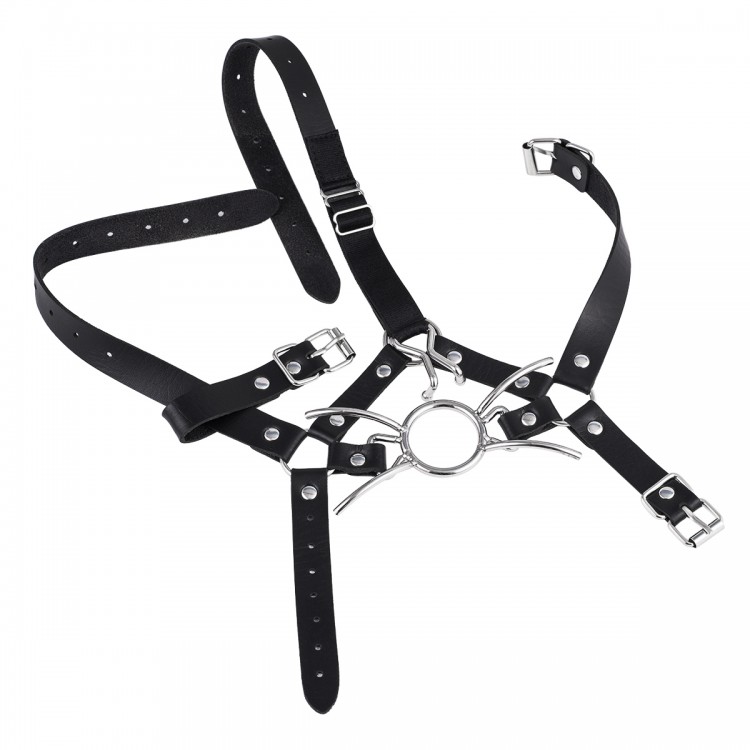 Silver Spider Leather Harness