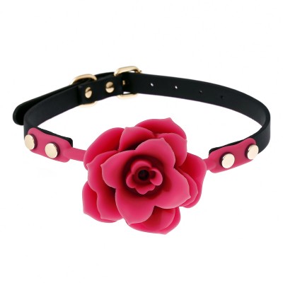 Rose Flower Silicone Ball Gag Choker