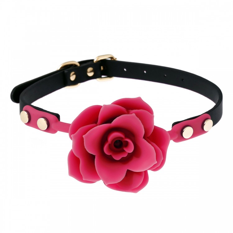 Rose Flower Silicone Ball Gag Choker