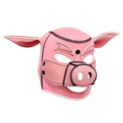 Fetish Pig Hood – Roleplay Mask with Detachable Snout