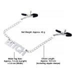 Naughty Name Tags Engraved Nipple Clamp