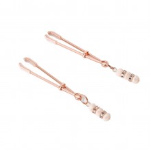 "Gilded Vice" Rose Gold Beaded Nipple Clamps